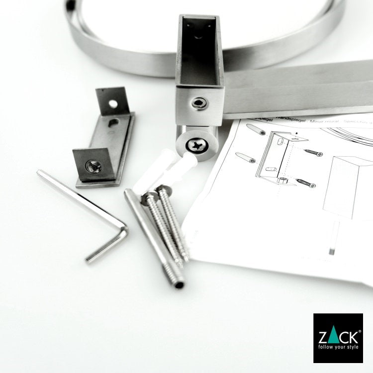 ZACK 40109 LINEA ドイツZACK社製モダンデザインのメイクアップミラー 壁付けタイプ DIY HL [お取寄せ]