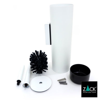 ZACK 40117 TUBO ドイツZACK社製モダンデザインのトイレブラシ ホワイト仕上げ 壁付けタイプ DIY [在庫有り]H1