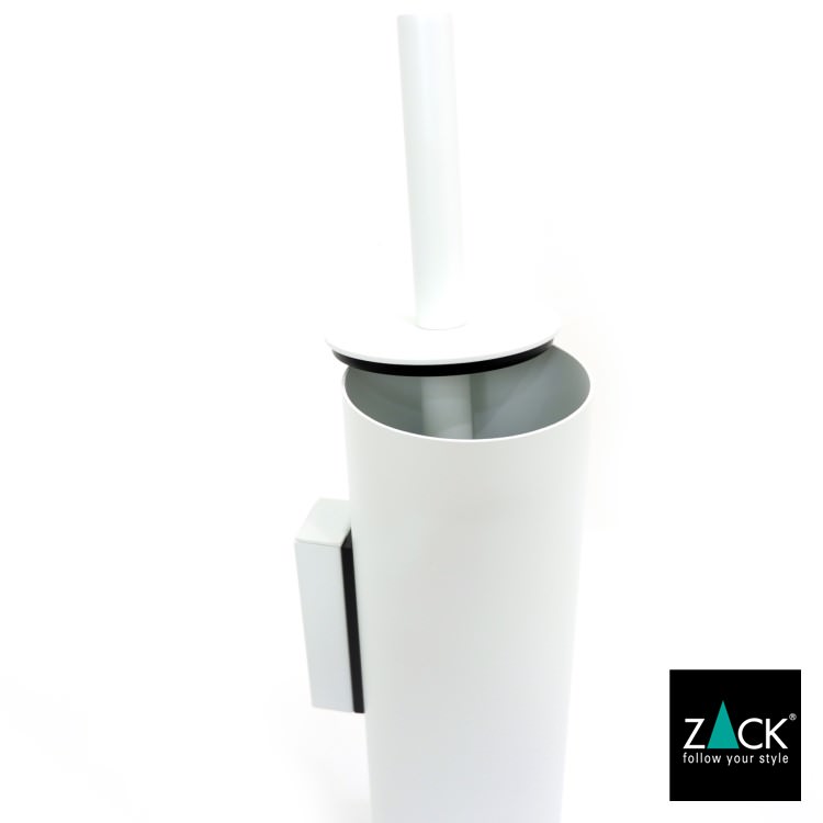 ZACK 40117 TUBO ドイツZACK社製モダンデザインのトイレブラシ ホワイト仕上げ 壁付けタイプ DIY [在庫有り]H1