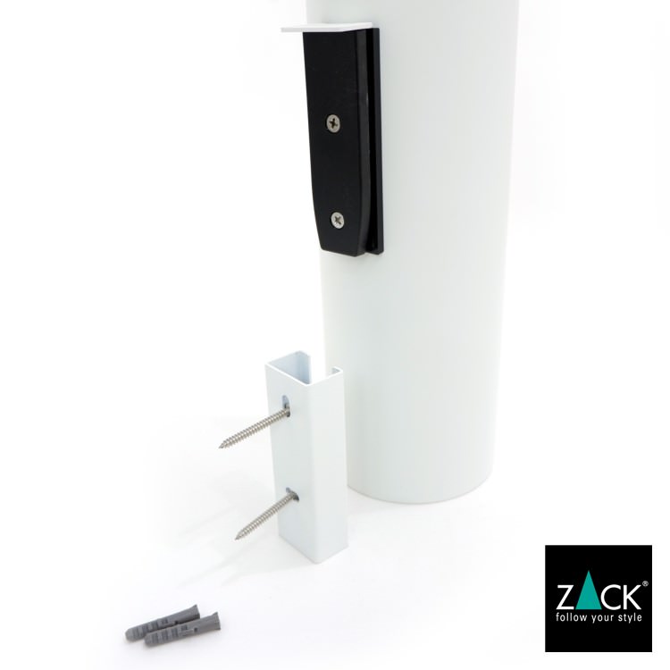 ZACK 40117 TUBO ドイツZACK社製モダンデザインのトイレブラシ ホワイト仕上げ 壁付けタイプ DIY [在庫有り]H1