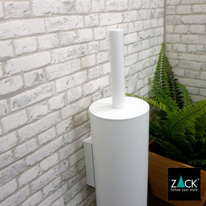 ZACK 40117 TUBO ドイツZACK社製モダンデザインのトイレブラシ ホワイト仕上げ 壁付けタイプ DIY [在庫有り]H1