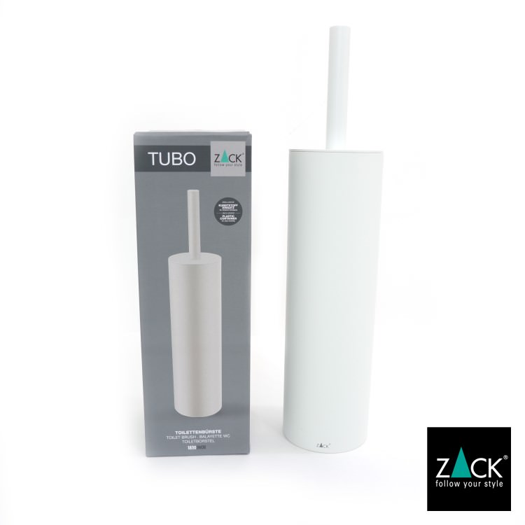 ZACK 40118 TUBO ドイツZACK社製モダンデザインのトイレブラシ ホワイト仕上げ [在庫有り]H1