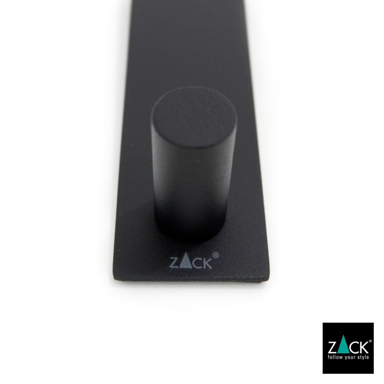 ZACK 40122 BATOS ドイツZACK社製モダンデザインのガラス用シャワーフック マットブラック [在庫有り]
