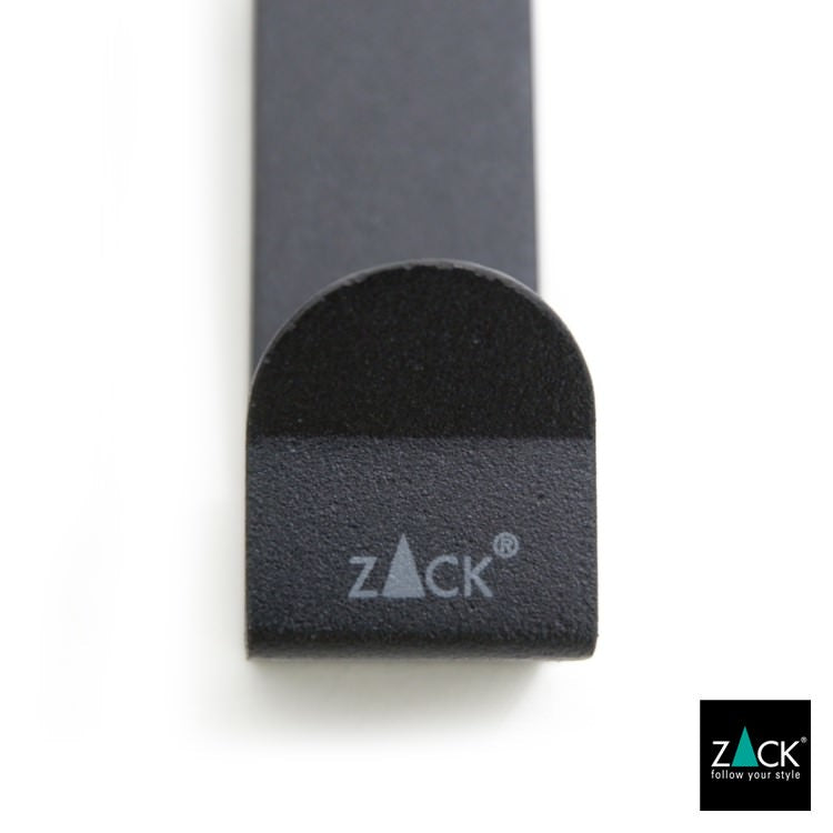 ZACK 40124 MITOR ドイツZACK社製モダンデザインのガラス用シャワーフック マットブラック 2個入 [在庫有り]