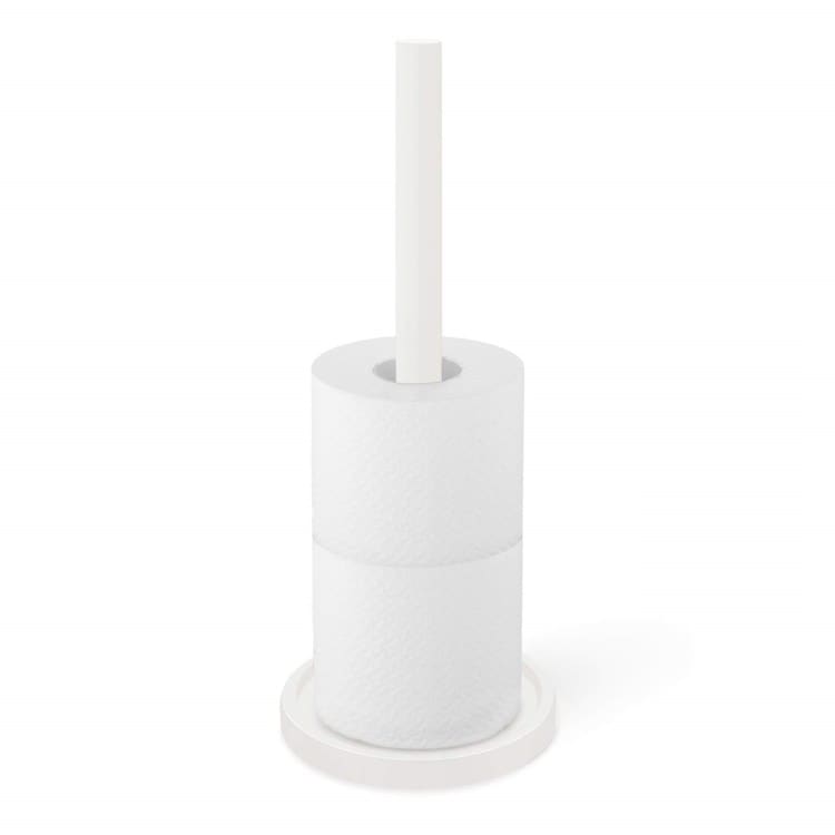 ZACK 40130 MIMO ドイツZACK社製モダンデザインのスペアトイレットペーパーホルダー 予備ロール ホワイト仕上げ [在庫有り]