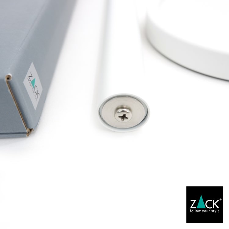 ZACK 40130 MIMO ドイツZACK社製モダンデザインのスペアトイレットペーパーホルダー 予備ロール ホワイト仕上げ [在庫有り]