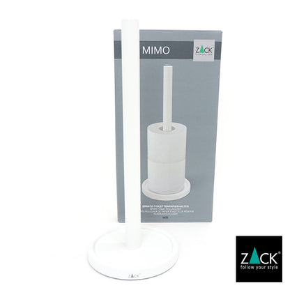 ZACK 40130 MIMO ドイツZACK社製モダンデザインのスペアトイレットペーパーホルダー 予備ロール ホワイト仕上げ [在庫有り]