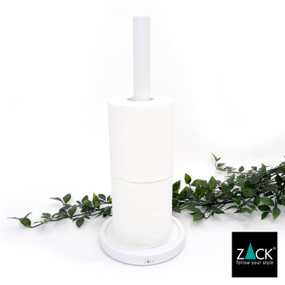 ZACK 40130 MIMO ドイツZACK社製モダンデザインのスペアトイレットペーパーホルダー 予備ロール ホワイト仕上げ [在庫有り]