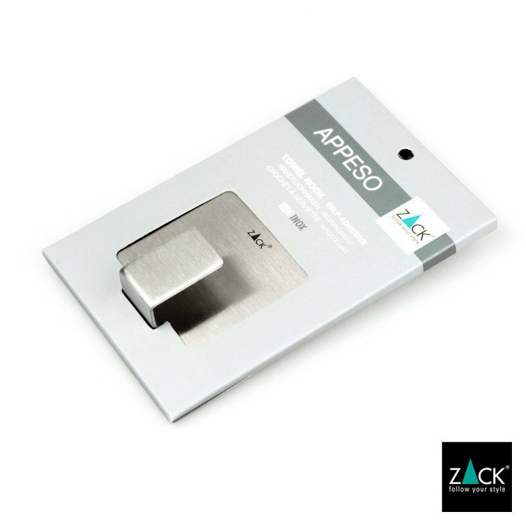ZACK 40134 APPESO ドイツZACK社製モダンデザインのタオルフック(スクエア) HL [在庫有り] H2-200