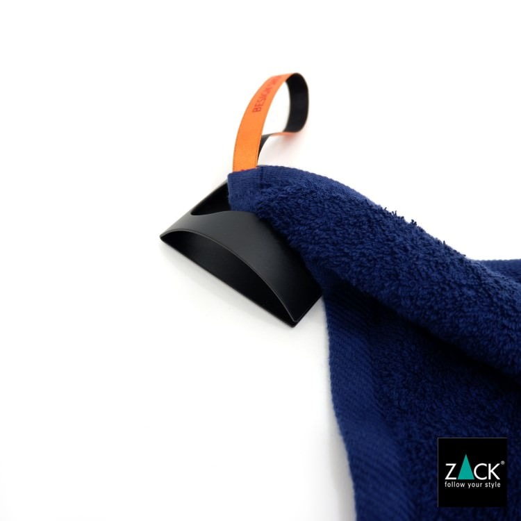 ZACK 40137 GENIO ドイツZACK社製モダンデザインのタオルクリップ マットブラック [業務用(36個セット)]