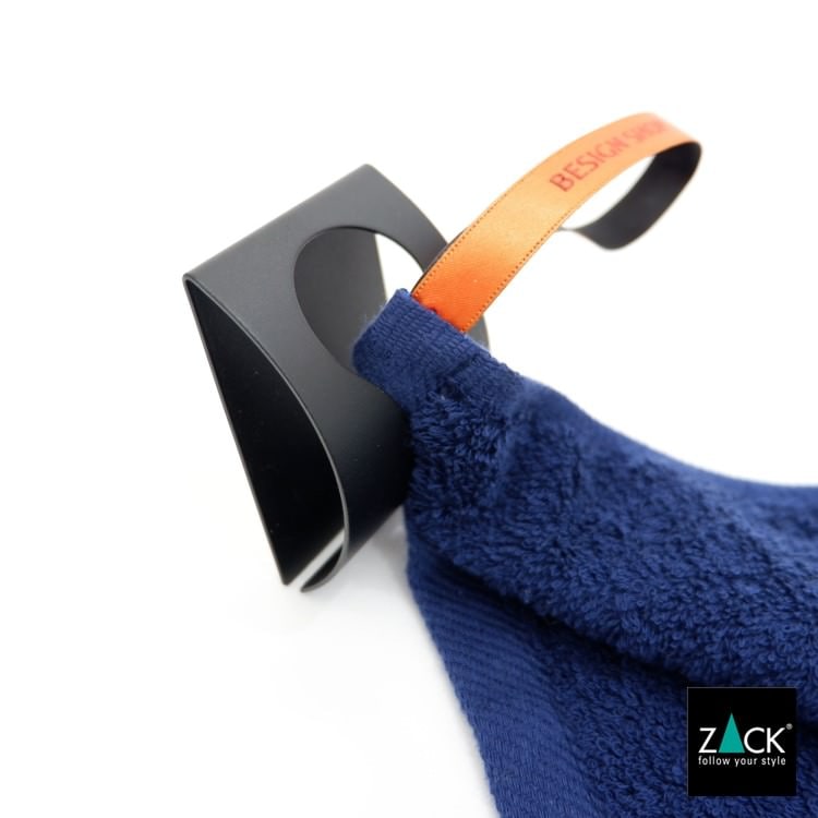 ZACK 40137 GENIO ドイツZACK社製モダンデザインのタオルクリップ マットブラック [業務用(60個セット)]