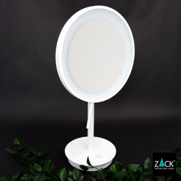 ZACK 40139 ALONA ドイツZACK社製モダンデザインのLED メイクアップミラー(X5倍) ホワイト仕上げ [お取寄せ] H2-8