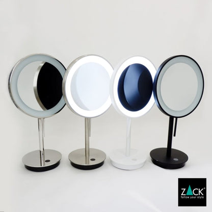 ZACK 40139 ALONA ドイツZACK社製モダンデザインのLED メイクアップミラー(X5倍) ホワイト仕上げ [お取寄せ] H2-8