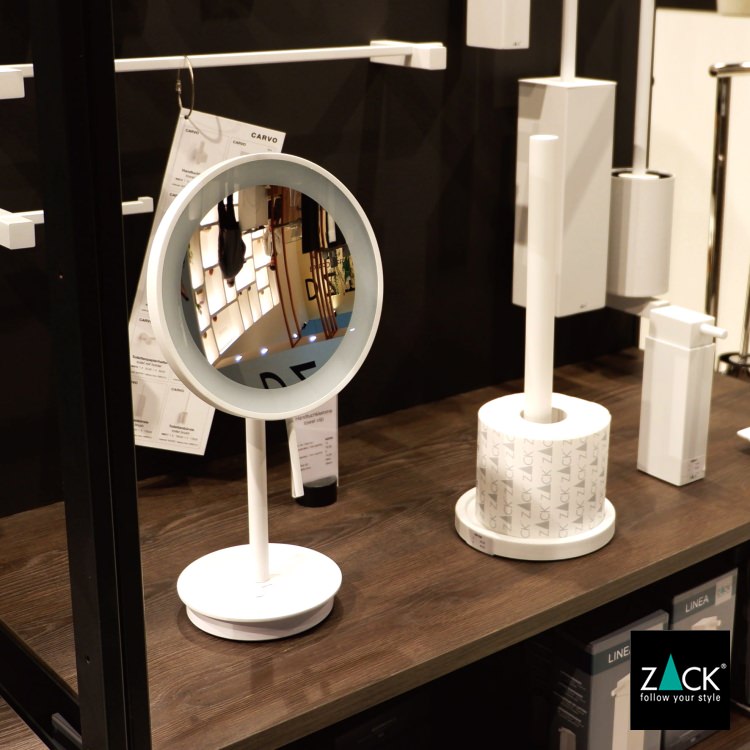 ZACK 40139 ALONA ドイツZACK社製モダンデザインのLED メイクアップミラー(X5倍) ホワイト仕上げ [お取寄せ] H2-8