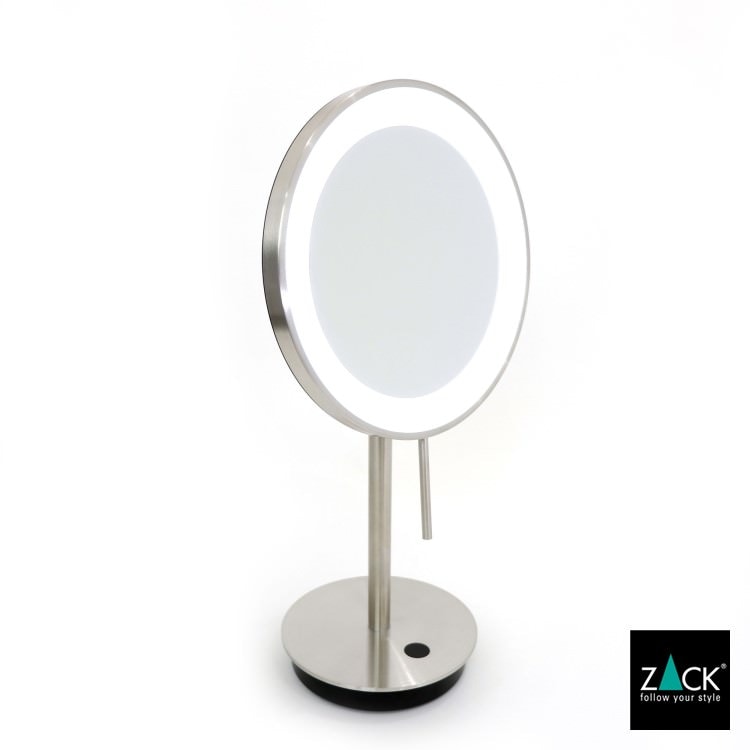 ZACK 40140 ALONA ドイツZACK社製モダンデザインのLED メイクアップミラー(X5倍) ヘアライン仕上げ HL [在庫有り] H2-82