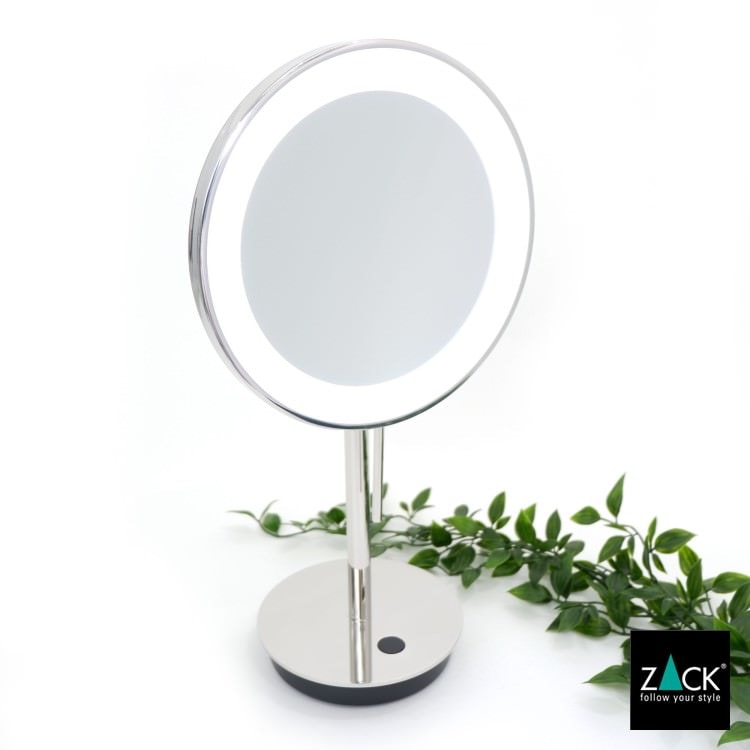 ZACK 40141 ALONA ドイツZACK社製モダンデザインのLED メイクアップミラー(X5倍) 鏡面仕上げ MP [在庫有り] H2-21