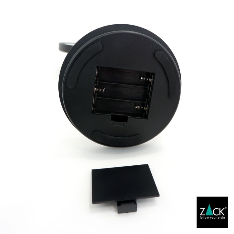 ZACK 40142 ALONA ドイツZACK社製モダンデザインのLED メイクアップミラー(X5倍) マットブラック仕上げ [在庫有り]