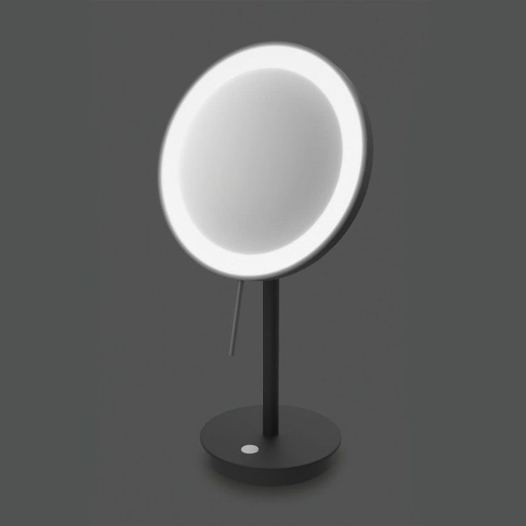 ZACK 40142 ALONA ドイツZACK社製モダンデザインのLED メイクアップミラー(X5倍) マットブラック仕上げ [在庫有り]