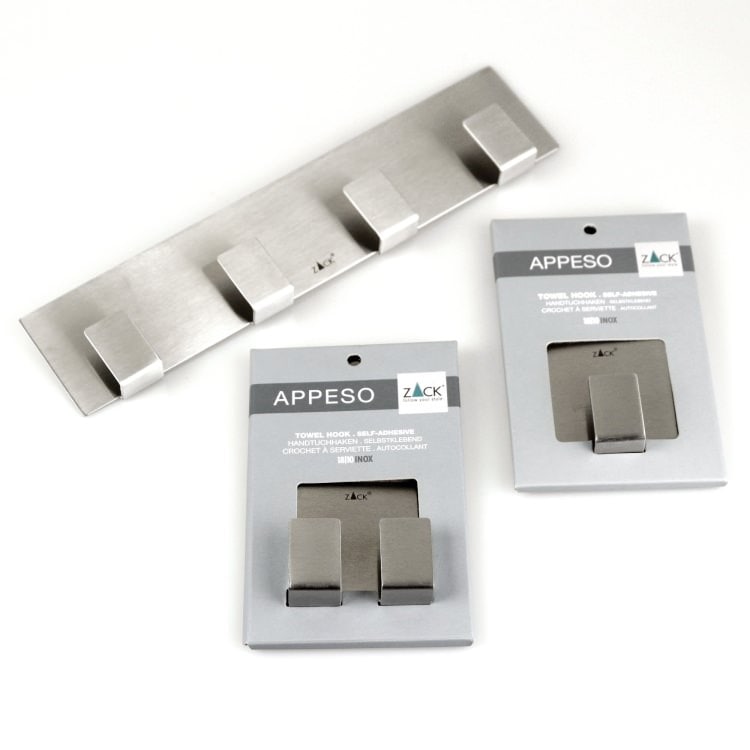 ZACK 40143 APPESO ドイツZACK社製モダンデザインのタオルフックレール HL [在庫有り]H1
