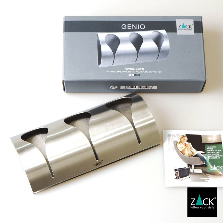 ZACK 40149 GENIO ドイツZACK社製モダンデザインのタオルクリップラック HL [在庫有り] H2-106