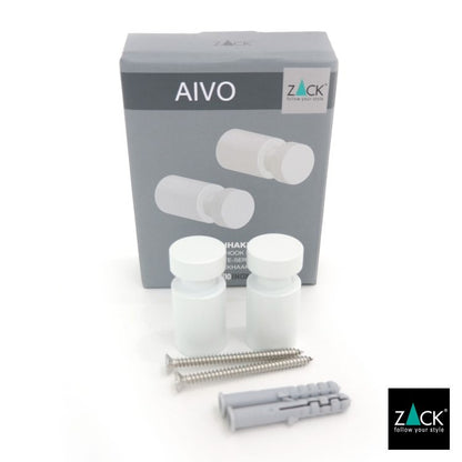 ZACK 40152 AIVO ドイツZACK社製モダンデザインのタオルフックS ホワイト仕上げ 壁付けタイプ DIY [在庫有り]H1