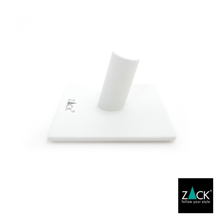 ZACK 40154 DUPLO ドイツZACK社製モダンデザインのタオルフック ホワイト(スクエア) (3個セット)