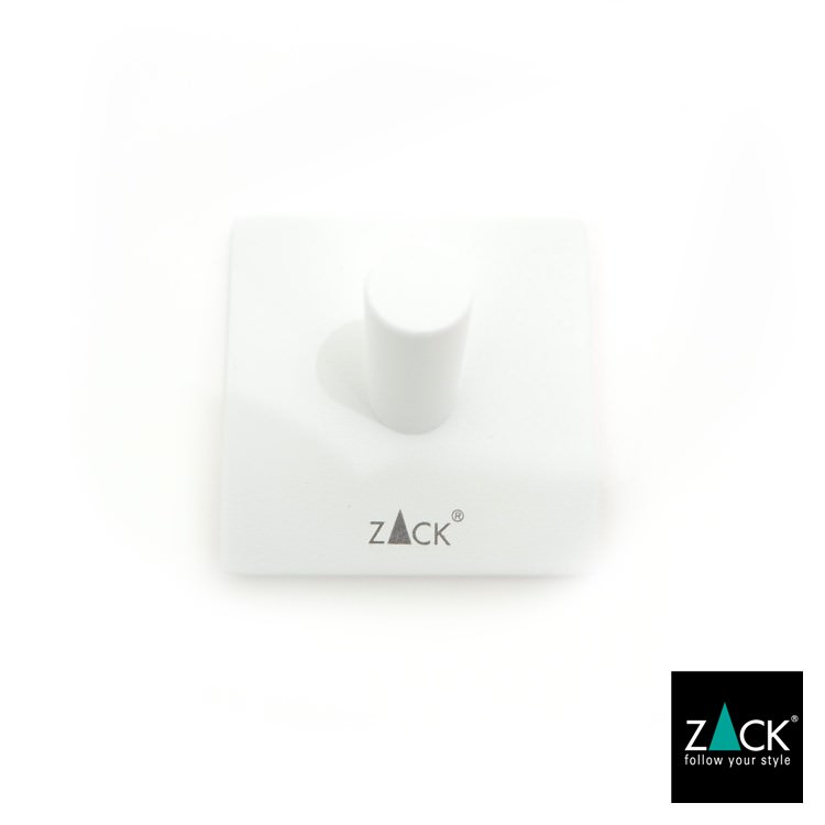 ZACK 40154 DUPLO ドイツZACK社製モダンデザインのタオルフック ホワイト(スクエア) [業務用(60個セット)]
