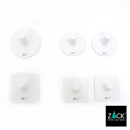 ZACK 40154 DUPLO ドイツZACK社製モダンデザインのタオルフック ホワイト仕上げ [在庫有り] H2-490