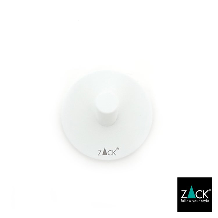 ZACK 40155 DUPLO ドイツZACK社製モダンデザインのタオルフック ホワイト仕上げ(ラウンド) [業務用(12個セット)]