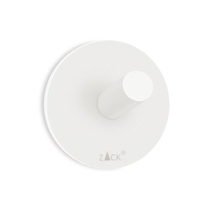 ZACK 40155 DUPLO ドイツZACK社製モダンデザインのタオルフック ホワイト仕上げ(ラウンド) [業務用(36個セット)]