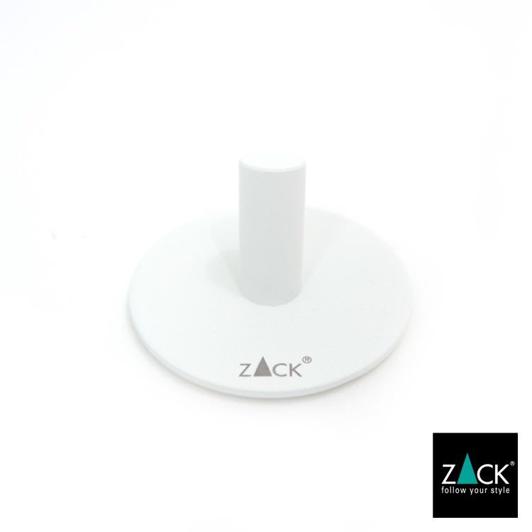 ZACK 40155 DUPLO ドイツZACK社製モダンデザインのタオルフック ホワイト仕上げ(ラウンド) (6個セット)