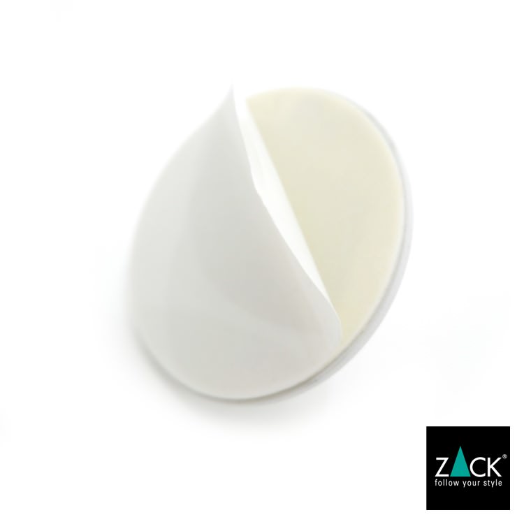 ZACK 40155 DUPLO ドイツZACK社製モダンデザインのタオルフック ホワイト仕上げ(ラウンド) (6個セット)