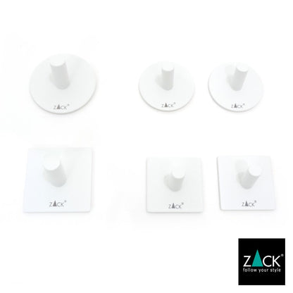 ZACK 40155 DUPLO ドイツZACK社製モダンデザインのタオルフック ホワイト仕上げ [在庫有り] H2-275