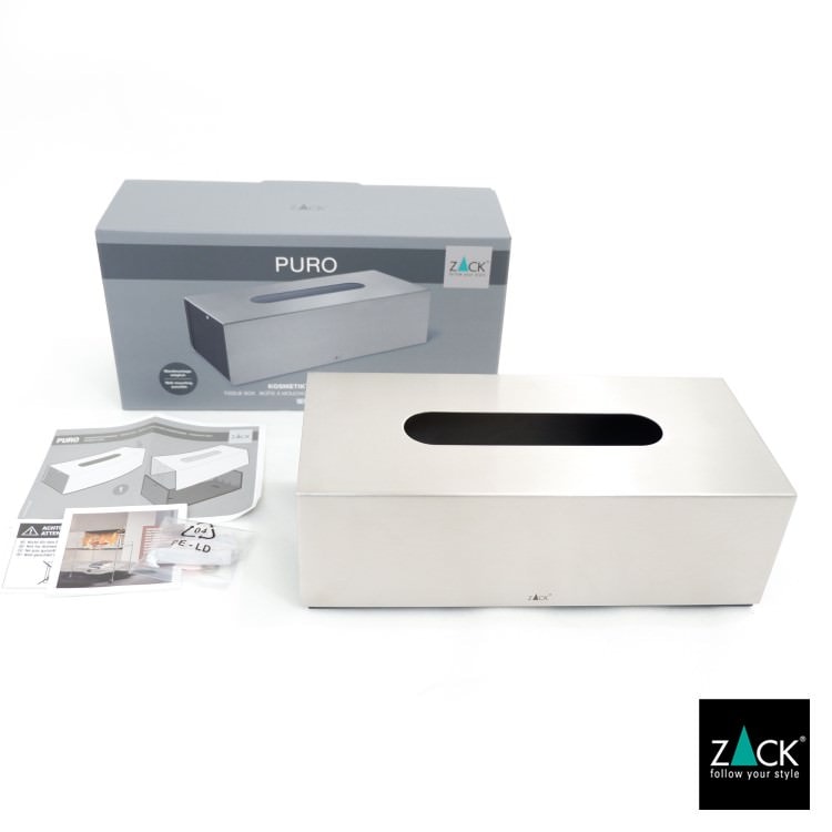 ZACK 40231 PURO ドイツZACK社製モダンデザインのティッシュボックス HL [在庫有り]