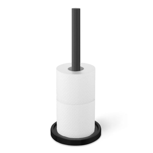 ZACK 40286 MIMO ドイツZACK社製モダンデザインのスペアトイレットペーパーホルダー 予備ロール マットブラック [在庫有り]