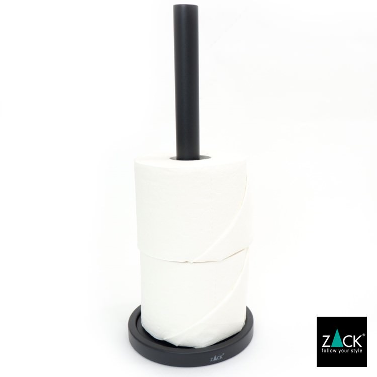 ZACK 40286 MIMO ドイツZACK社製モダンデザインのスペアトイレットペーパーホルダー 予備ロール マットブラック [在庫有り]