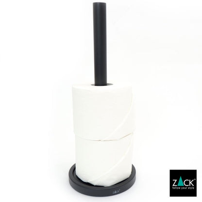 ZACK 40286 MIMO ドイツZACK社製モダンデザインのスペアトイレットペーパーホルダー 予備ロール マットブラック [在庫有り]