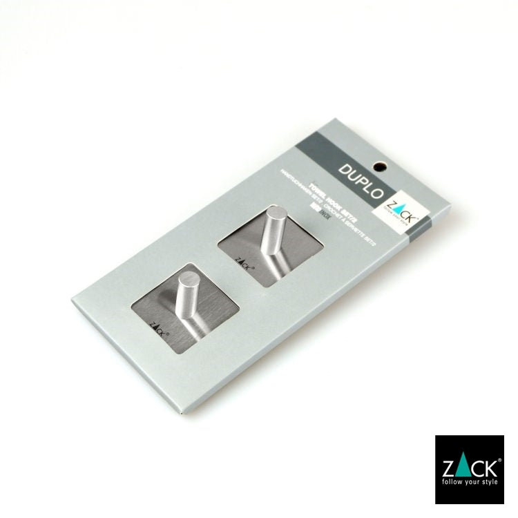 ZACK 40305 DUPLO ドイツZACK社製モダンデザインのタオルフック (2個入り) HL [在庫有り]