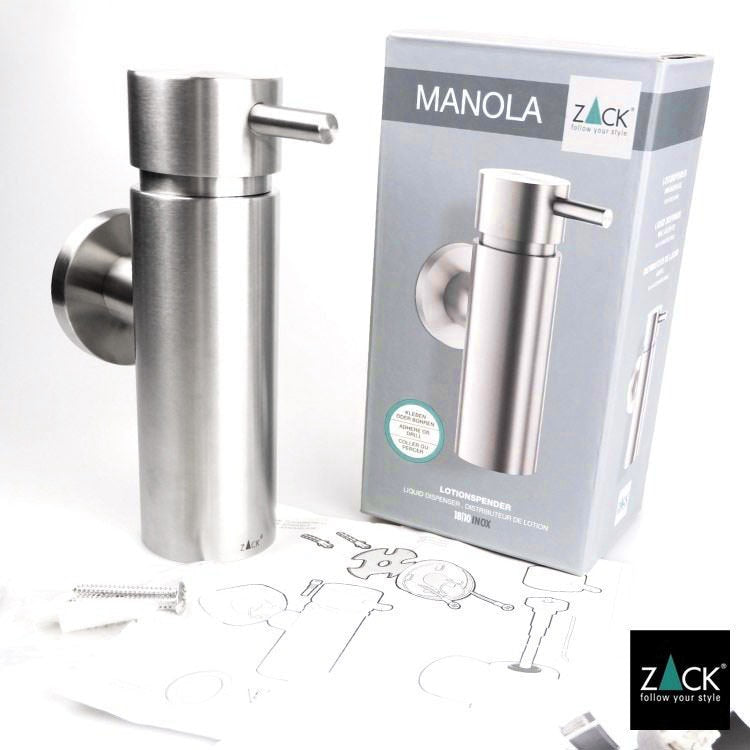 ZACK 40309 MANOLA ドイツZACK社製モダンデザインのリキッドディスペンサー 壁付けタイプ DIY HL [在庫有り]