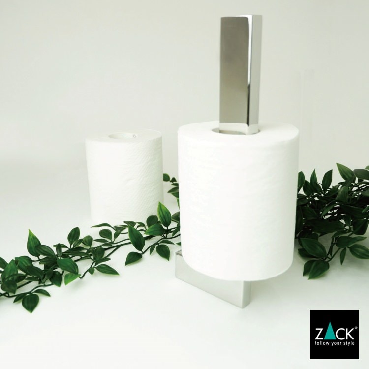 ZACK 40339 LINEA ドイツZACK社製モダンデザインのスペアトイレットペーパーホルダー 予備ロール 壁付けタイプ DIY MP [在庫有り]