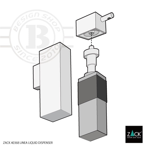 ZACK 40368 LINEA ドイツZACK社製モダンデザインのリキッドディスペンサー 壁付けタイプ DIY HL [在庫有り]