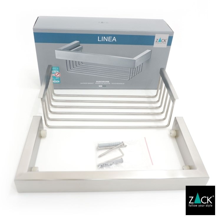 ZACK 40371 LINEA ドイツZACK社製モダンデザインのシャワーバスケット 壁付けタイプ DIY HL [お取寄せ]