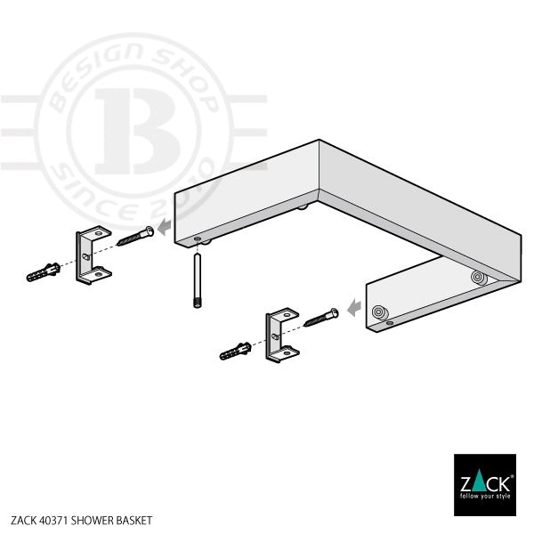 ZACK 40371 LINEA ドイツZACK社製モダンデザインのシャワーバスケット 壁付けタイプ DIY HL [お取寄せ]