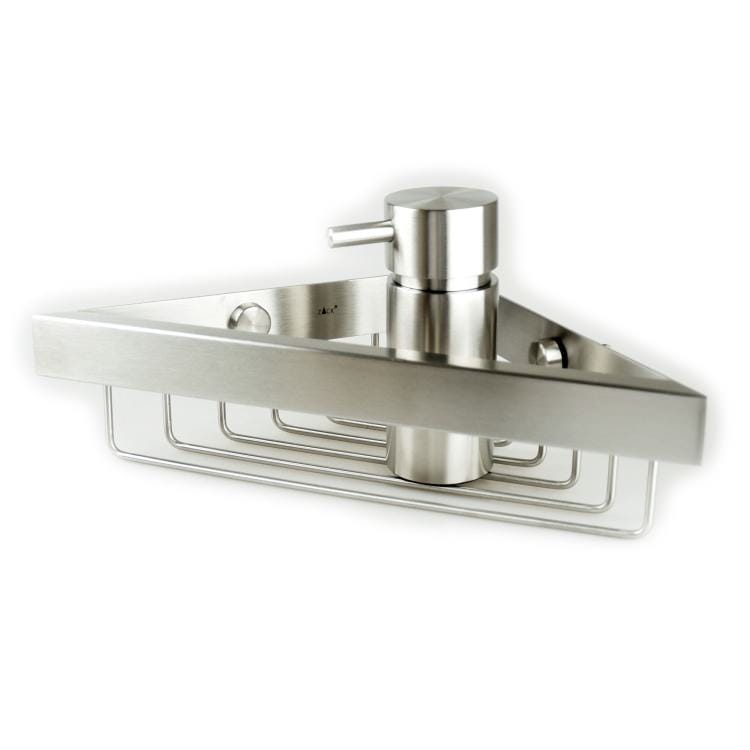 ZACK 40373 LINEA ドイツZACK社製モダンデザインのシャワーバスケット(コーナー用) 壁付けタイプ DIY HL [在庫有り]H1