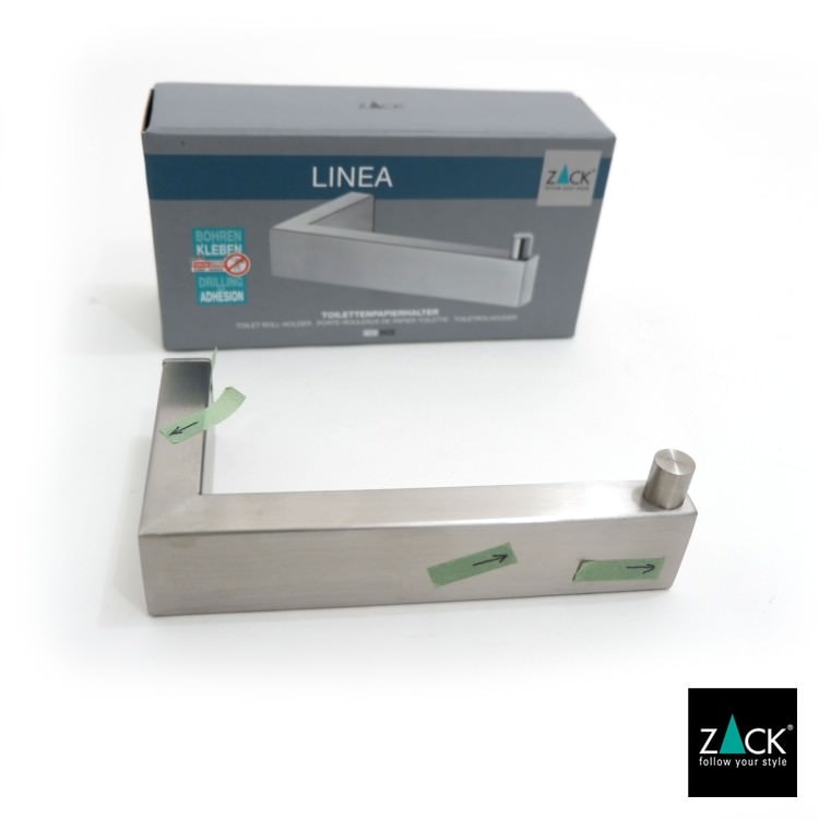 [サンプル品] ZACK 40374 LINEA ドイツZACK社製　モダンデザインのトイレットペーパーホルダー 壁付けタイプ DIY HL [在庫有り]