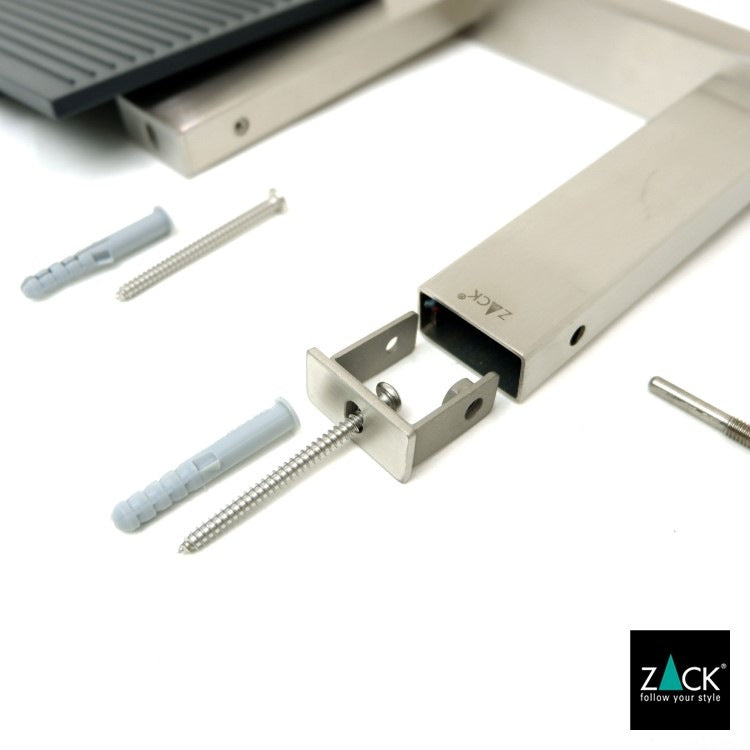 ZACK 40376 LINEA ドイツZACK社製モダンデザインのトイレットペーパーホルダー(トレイ付き) 壁付けタイプ DIY HL [在庫有り]H1