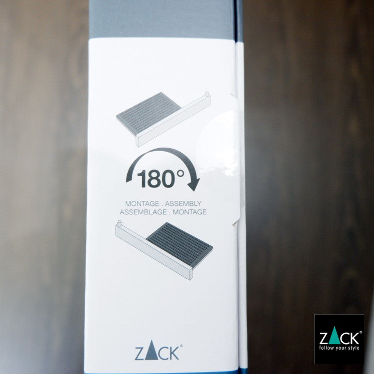 ZACK 40376 LINEA ドイツZACK社製モダンデザインのトイレットペーパーホルダー(トレイ付き) 壁付けタイプ DIY HL [在庫有り]H1