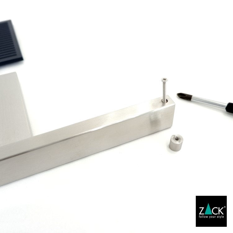 ZACK 40376 LINEA ドイツZACK社製モダンデザインのトイレットペーパーホルダー(トレイ付き) 壁付けタイプ DIY HL [在庫有り]H1