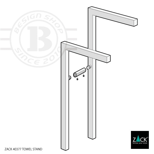 ZACK 40377 LINEA ドイツZACK社製モダンデザインのタオルスタンド HL [在庫有り]