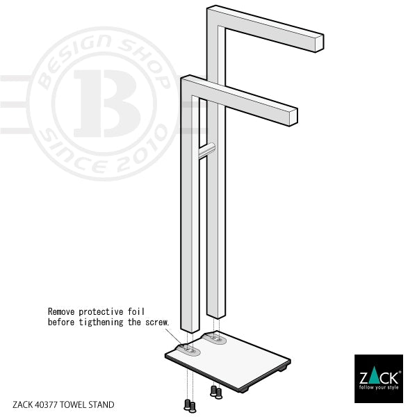 ZACK 40377 LINEA ドイツZACK社製モダンデザインのタオルスタンド HL [在庫有り]